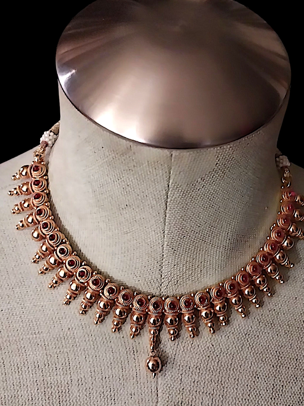 Gold-Tone Beaded Choker Necklace - Elegant Women’s Jewelry